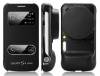 Samsung Galaxy S4 Zoom (C1010) - Leather Case S-View With Plastic Back Cover Black (OEM)