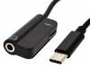Αντάπτορας Ancus 2 σε 1 USB Type-C σε USB Type-C Θηλυκό και 3,5 mm Θηλυκό Μαύρο Αντάπτορας Ancus 2 σε 1 USB Type-C σε USB Type-C Θηλυκό και 3,5 mm Θηλυκό Μαύρο