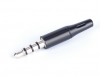 3.5mm Stereo Jack μαζι με μικροφωνο σε μαυρο χρωμα 3.5mm Stereo Jack μαζι με μικροφωνο σε μαυρο χρωμα
