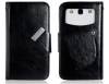 MLS iQTalk Crystal Max - Leather Wallet Case Black (OEM)