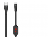 Καλώδιο σύνδεσης Hoco S4 USB σε Micro-USB 2.4A Μαύρο 1.2m με ένδειξη φόρτισης