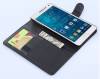 Samsung Galaxy A7 (A700F) - Leather Wallet Case Black (OEM)