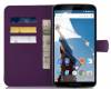 Motorola Nexus 6 - Δερμάτινη Stand Θήκη Πορτοφόλι Μώβ (ΟΕΜ)