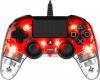 Ενσύρματο χειριστήριο Nacon Wired Illuminated Compact Controller για PS4 - Crystal Red