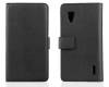 LG Optimus G E 973 / E975 - Leather Wallet Stand Case Black (OEM)