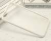 iphone 6 Plus - TPU bumper Frame Matte Clear Back Hard Case Cover White (OEM)