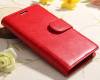 LG L90 D405/D410 - Leather Wallet Stand Case Red (OEM)