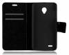 Leather Wallet/Case with hard back cover for Vodafone Smart Prime 6 Black (ΟΕΜ)