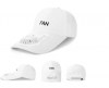 Stylish Baseball Hat/Cap  with rechargable  Cooling Fan  White (OEM) (BULK)