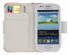 Galaxy S III mini i8190 Δερμάτινη Θήκη Πορτοφόλι Άσπρη Galaxy S III mini i8190 Δερμάτινη Θήκη Πορτοφόλι Άσπρη