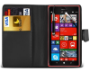 Nokia Lumia 1320 - Δερμάτινη Θήκη Πορτοφόλι Μαύρη (OEM)