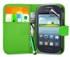 Samsung Galaxy Fame S6810 - Leather Wallet Case Green (OEM) Samsung Galaxy Fame S6810 - Leather Wallet Case Green (OEM)