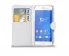 Sony Xperia Z3  - Leather Stand Wallet Case White (OEM)
