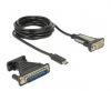 Delock Adapter USB Type-C™ > 1 x Serial DB9 RS-232 + Adapter DB25