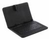 Leather Case with Keyboard 10"-10.1" for Tablet Micro USB - Black