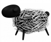 Allocacoc Sheepi Magnetic Paper Clip Holder - Sheep black