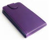 Motorola Moto E Dual SIM XT1022 - Leather Flip Case Purple (OEM)