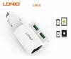 Φορτιστής αυτοκινήτου με 2 θύρες USB ταυτόχρονής φόρτισης & αναπτήρα 4.2A / 120W CM10 LDNIO Φορτιστής αυτοκινήτου με 2 θύρες USB ταυτόχρονής φόρτισης & αναπτήρα 4.2A / 120W CM10 LDNIO