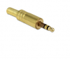 DELOCK Βύσμα 3.5mm Stereo, 3 pin, Bend Protection, Metal, Χρυσο 65530 DELOCK Βύσμα 3.5mm Stereo, 3 pin, Bend Protection, Metal, Χρυσο 65530