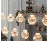 Christmas balls with A.Vassilis (10 led) curtain lights 3 meters