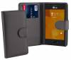 LG L40 D160 - Leather Wallet Case Black (OEM)