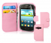 Samsung Galaxy Fame S6810 - Leather Wallet Case Pink (OEM)
