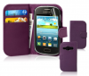 Samsung Galaxy Fame S6810 - Leather Wallet Case Purple (OEM)