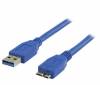 Cable USB 3 A male. to Micro B male. Sync Data Power HDD Lead 0.50m 5412810178865