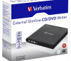 Verbatim Slimline CD/DVD DVD-RW Black optical disc drive