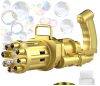 Outdoor toy with soap bubbles Gold color, weapon (oem)