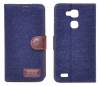 Book Case Ancus Teneo Fabric for Huawei Ascend Mate 7 Dark Blue (Ancus)