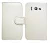 Huawei Ascend Y300 - Leather Wallet Case White (OEM)