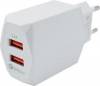 USB Charger Charger 3.0 Power On / 2 Ports CH-85W White