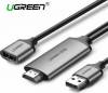 Ugreen Cable HDMI male - USB-A female 1.5m Μαύρο