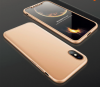 Bakeey&#8482; Full Body Hard PC Case 360 plus Tempered Glass for iPhone X Gold