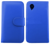 LG Nexus 5 D820 / D821 - Leather Wallet Case Blue (OEM)
