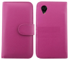 LG Nexus 5 D820 / D821 - Leather Wallet Case Purple (OEM)