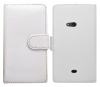 Nokia Lumia 625 Δερμάτινη Θήκη Πορτοφόλι Λευκό (OEM)