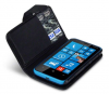 Nokia Lumia 620 - Δερμάτινη Θήκη Πορτοφόλι Μαύρη (ΟΕΜ)