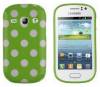 Samsung Galaxy Fame S6810 - TPU Gel Case Green Polka Dots (OEM)