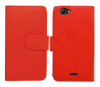 Sony Xperia J St26i Leather Wallet Case Red OEM