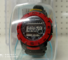 Men Waterproof Automatic Wrist Watch Silicone in Black Color with Red Details (ΟΕΜ)