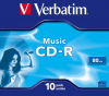 10. Verbatim CD-R Audio 80min 16x Jewel Case 10mm - 43365