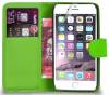 Apple iPhone 7 Leather Wallet Case With Silicone Back Cover Green OEM