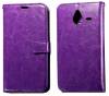 Microsoft Lumia 640 XL - Leather Wallet Stand Case Purple (OEM)