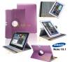 Leather Rotating Case for Samsung Galaxy Note 10.1 N8000 N8010 Purple (OEM)