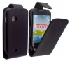 Samsung Galaxy Fit S5670 Leather Flip Case Black (OEM)