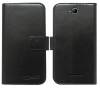 Vodafone Smart 4 Max - Leather Wallet Case Gel Black (OEM)