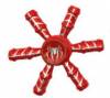 BLCR THREE-SPINNER FIDGET  "Spiderman" HEXAGON CUCURBIT ALUMINIUM ALLOY 3  MINUTE EDC HAND SPINNER FOR AUTISM AND ADHD Red