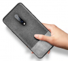 Ultra-Thin TPU Black Case and Grey Fabric Cover for OnePlus 7  Pro(oem)